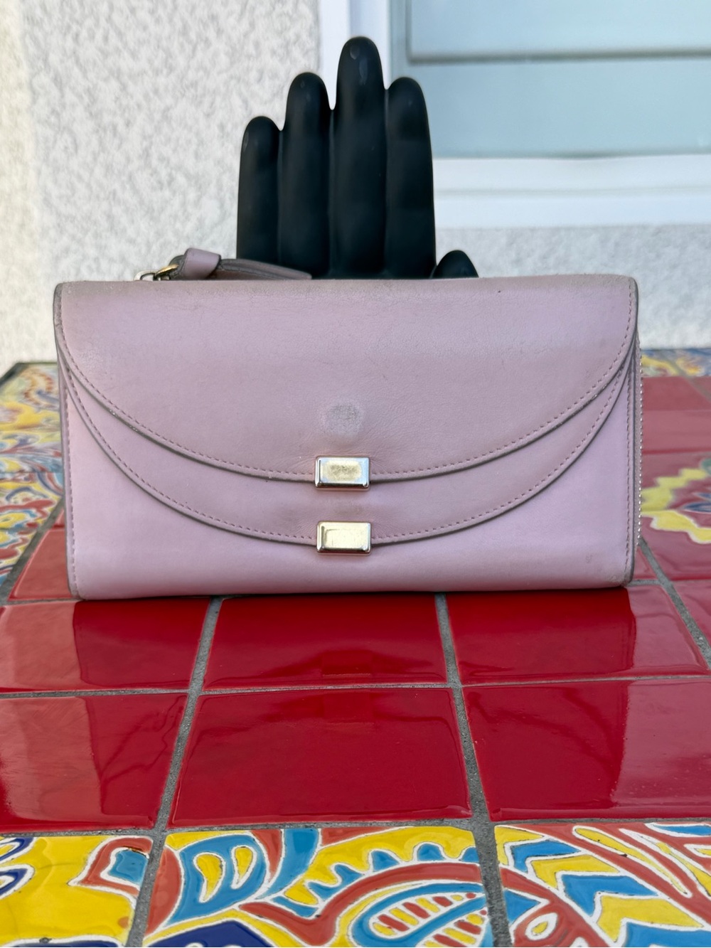 Chloe Georgia Leather Zippy Long Wallet
